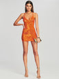 Elliana Sequin Crochet Dress - Retrofete