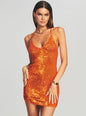 Elliana Sequin Crochet Dress - Retrofete
