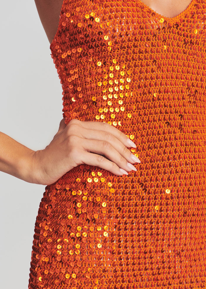 Elliana Sequin Crochet Dress - Retrofete
