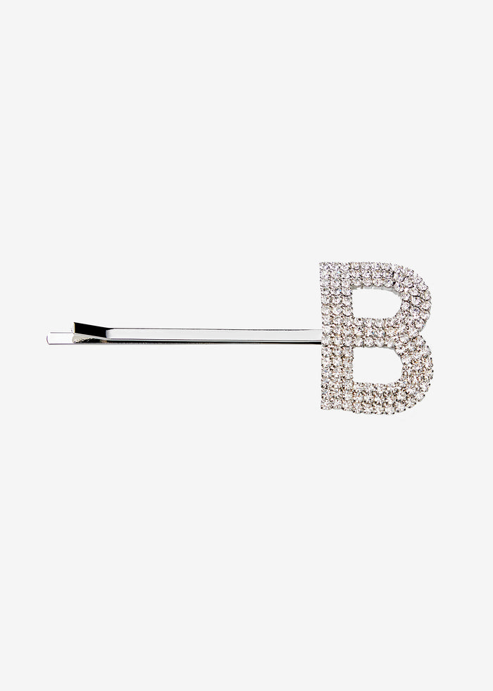 Rhinestone Alphabet Hair Clip - Retrofete