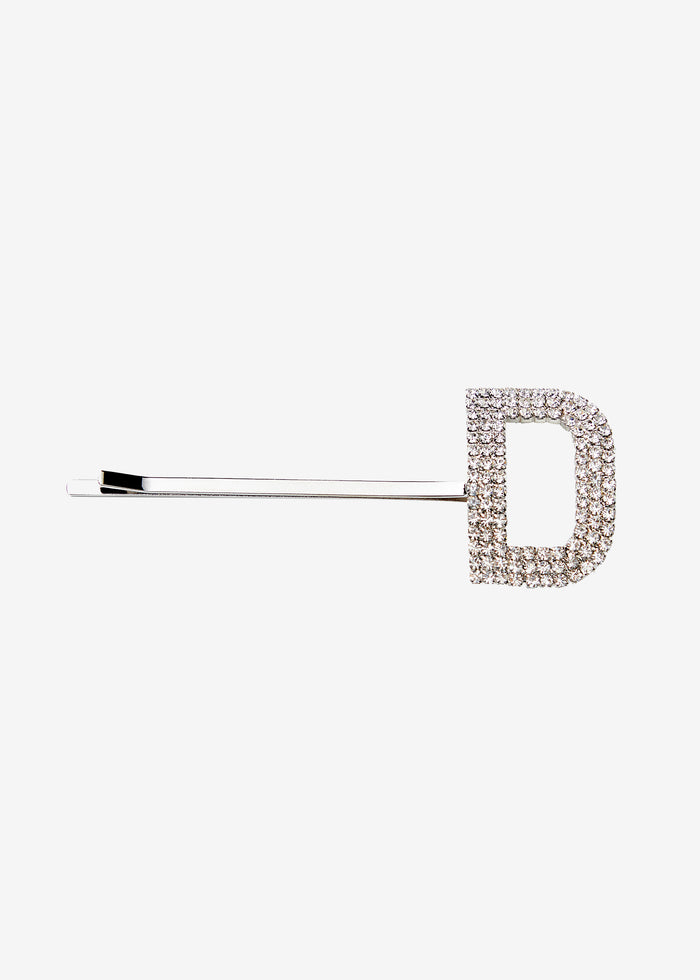 Rhinestone Alphabet Hair Clip - Retrofete