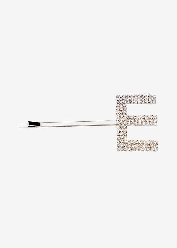 Rhinestone Alphabet Hair Clip - Retrofete