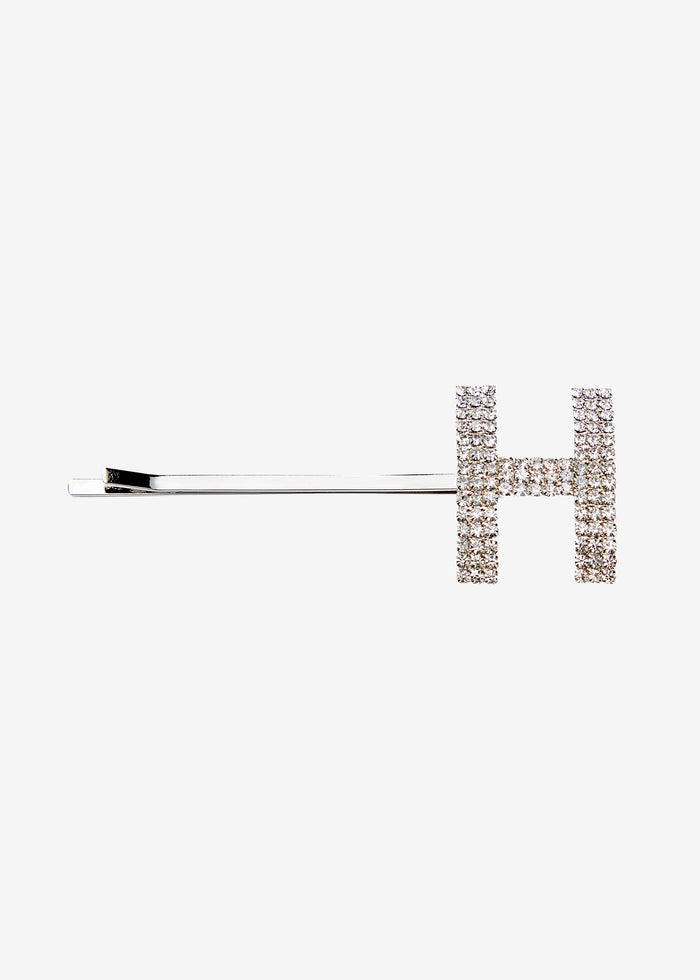 Rhinestone Alphabet Hair Clip - Retrofete
