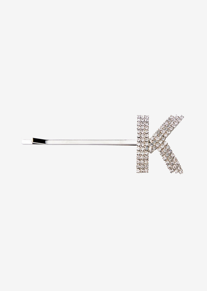 Rhinestone Alphabet Hair Clip - Retrofete