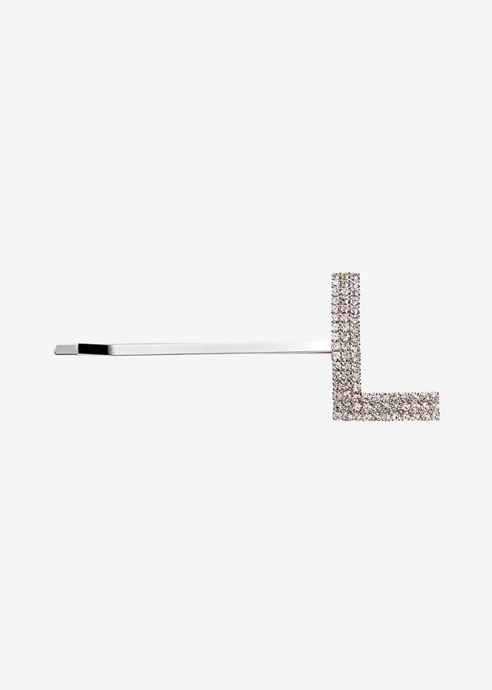 Rhinestone Alphabet Hair Clip - Retrofete