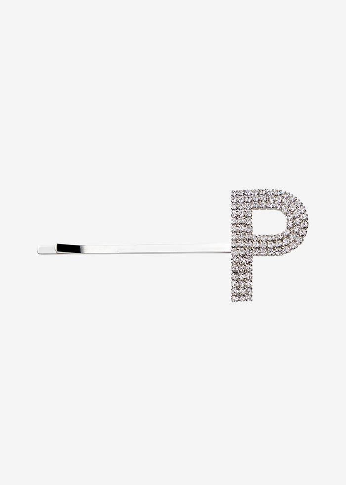 Rhinestone Alphabet Hair Clip - Retrofete