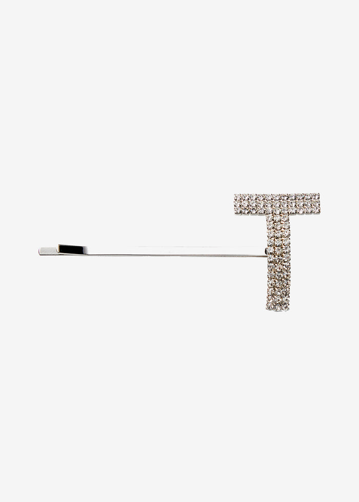 Rhinestone Alphabet Hair Clip - Retrofete