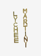Lychee Martini Letter Earrings