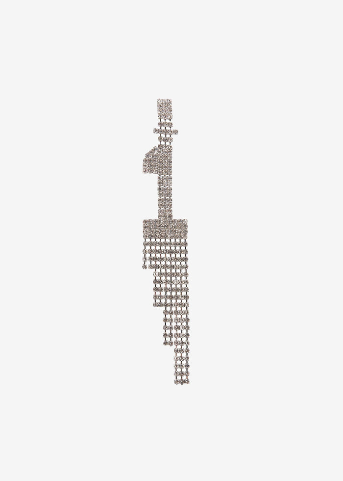 Number Rhinestone Earring