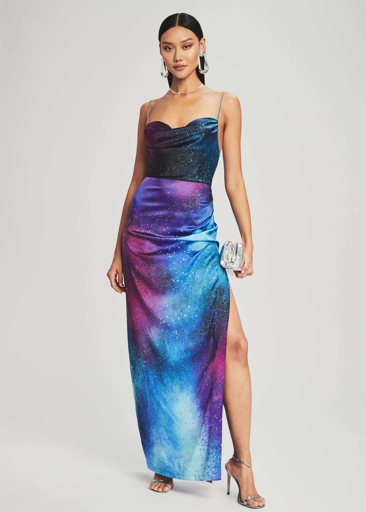 marlene silk dress Retrofte - Marlene Crystal-embellished Draped Silk-satin Maxi Dress - White