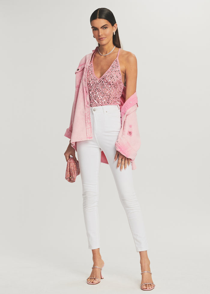 Molly Sequin Crochet Top - Retrofete