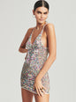 Elliana Sequin Crochet Dress - Retrofete