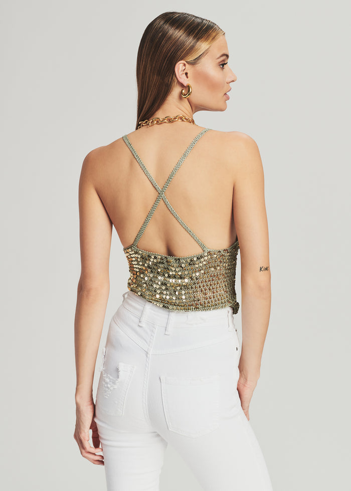 Molly Sequin Crochet Top - Retrofete
